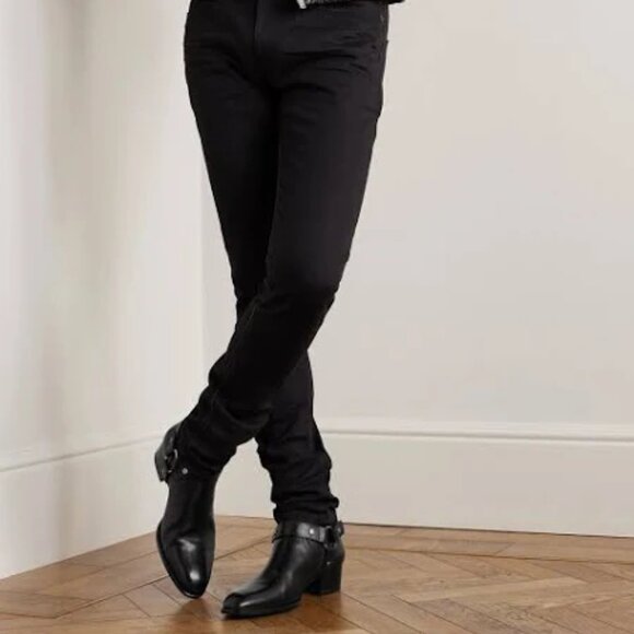 YSL Saint Laurent Wyatt Harness Boots - Picture 4 of 4